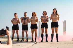 Gaële Lagacherie, Palem Candilier, MC Chaton, W, Perrine Bocquet par Vivien Bertin, backstage tournage clip Patriarchy is burning manifesto21